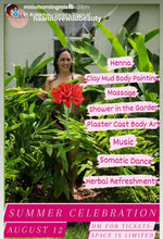 Load image into Gallery viewer, Summer Celebration Mud Bath, Henna, &amp; Breast Casting in the Tropical Rose Garden
